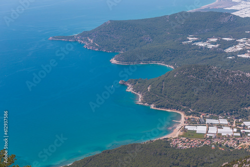 Suluada Island coastal view on the Mediterranean Sea. Antalya, Turkey 