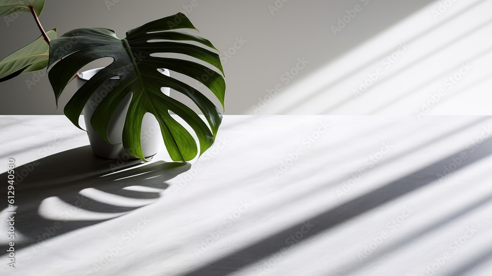 Tropical plant background, generative ai