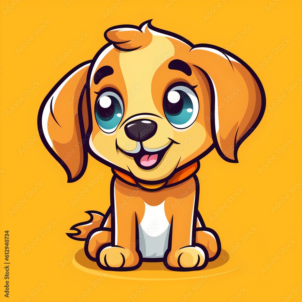 Character logo of a dog. Generative AI Character logo of a dog. Generative AI