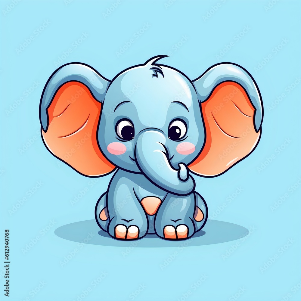 Obraz premium Character logo of a elephant. Generative AI