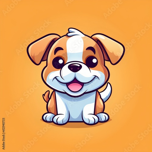 Character logo of a dog. Generative AI