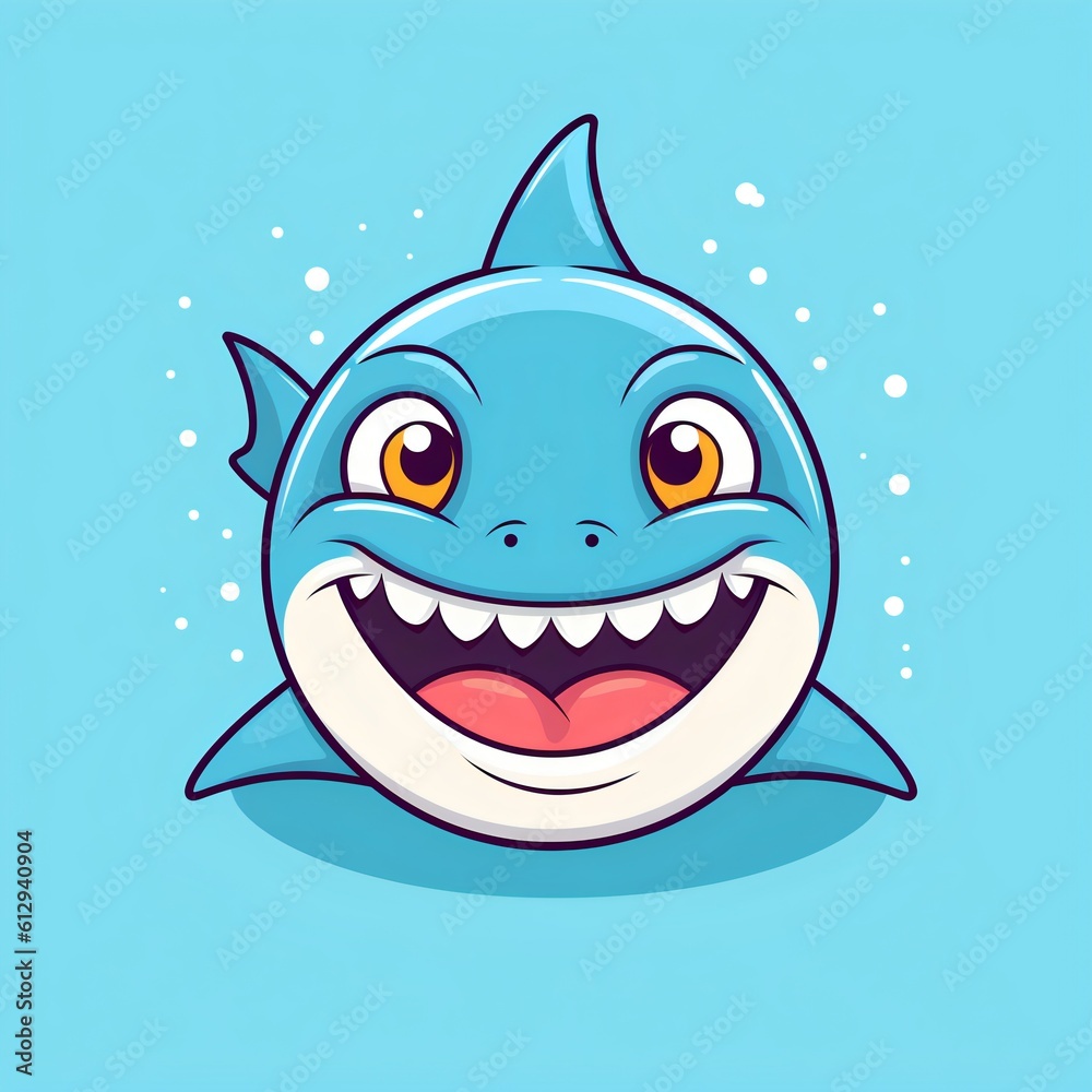 Character logo of a shark. Generative AI Character logo of a shark. Generative AI