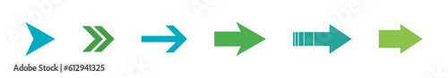 Arrow icon set. Forward, next, previous, direction signs