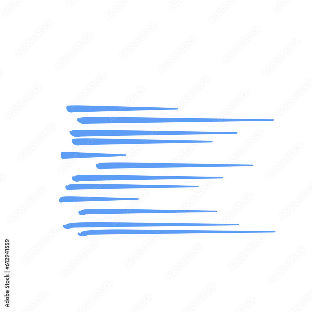 Blue speed Lines in linear Form . Vector Illustration .Technology Logo . Design element . Abstract Geometric shape