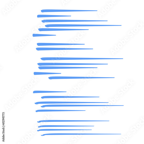 Blue speed Lines in linear Form . Vector Illustration .Technology Logo . Design element . Abstract Geometric shape