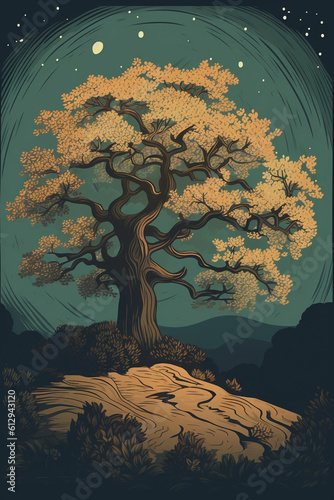 Fairy tree. Generated AI