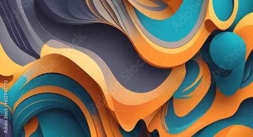 Background with waves. Vector.AI photo