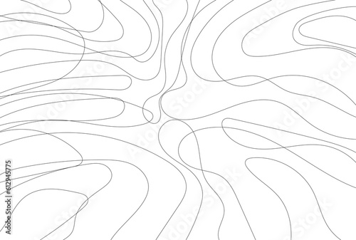 Black lines waves on white background 