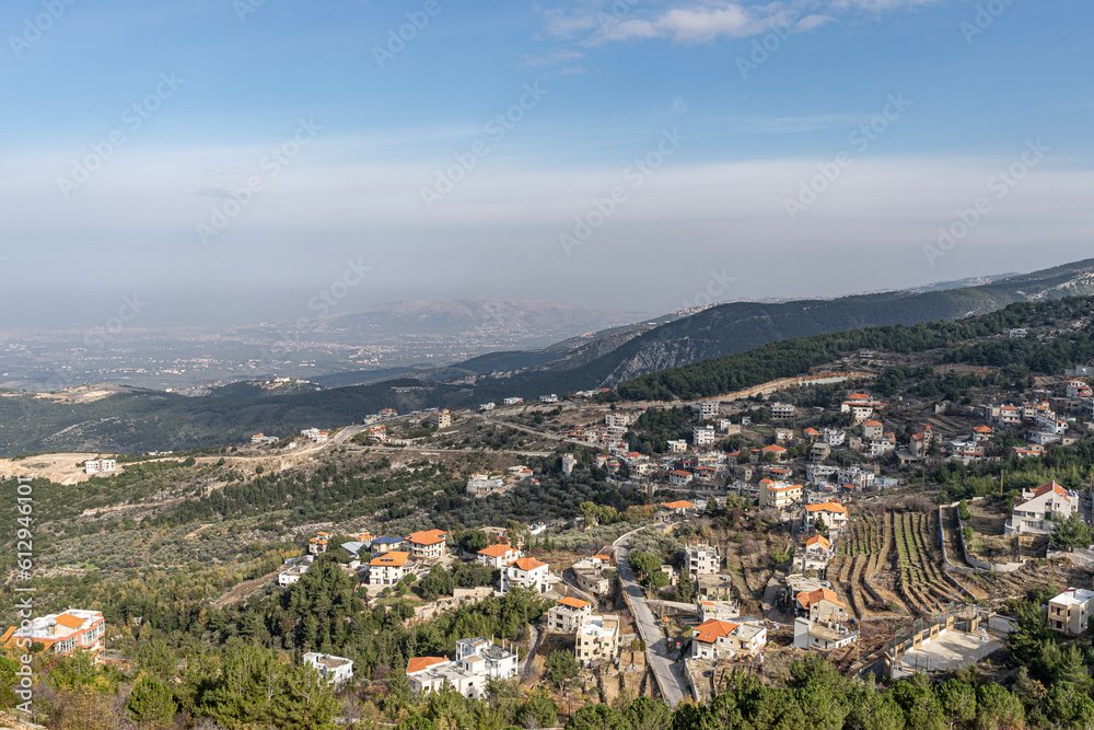 High mountain landscape in Lebanon, Qadisha Valley 