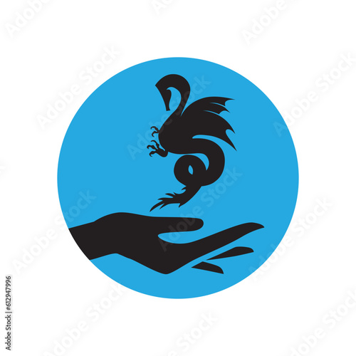 hand holding little sea dragon