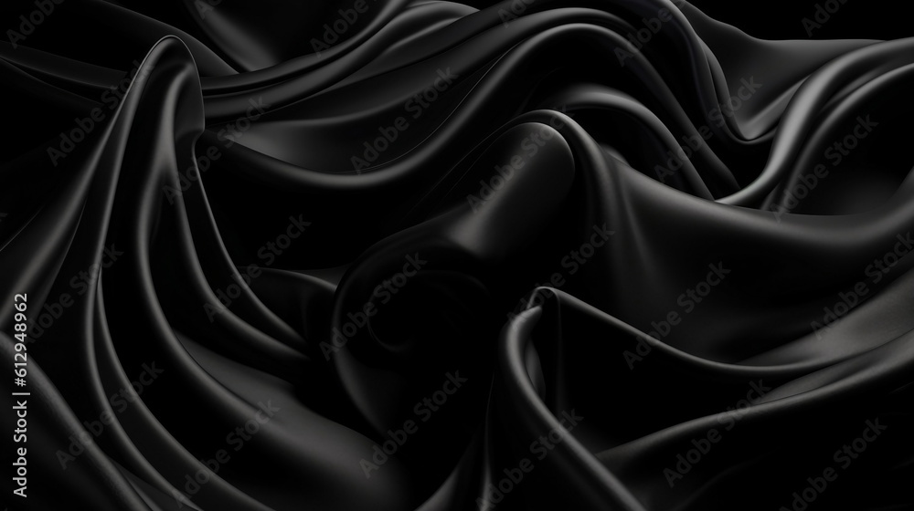 Obraz premium Abstract black wavy background for black friday, ai generated