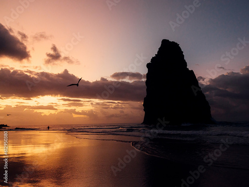 sunset on the beach fernando de noronha