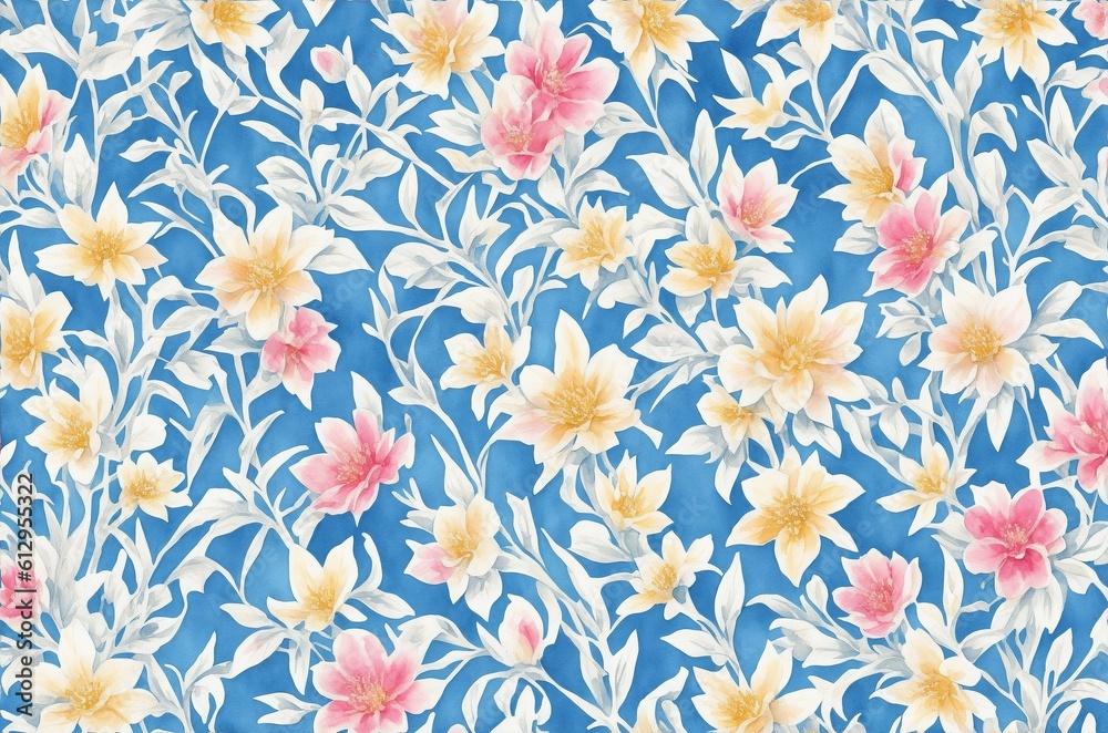 Seamless floral pattern wallpaper. Seamless floral pattern wallpaper.