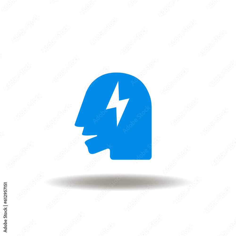 Vector Illustration Of Head And Lightning Icon Of Headache Head Pain vector-illustration-of-head-and-lightning-icon-of-headache-head-pain