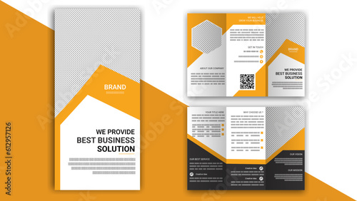 Trifold brochure design template 