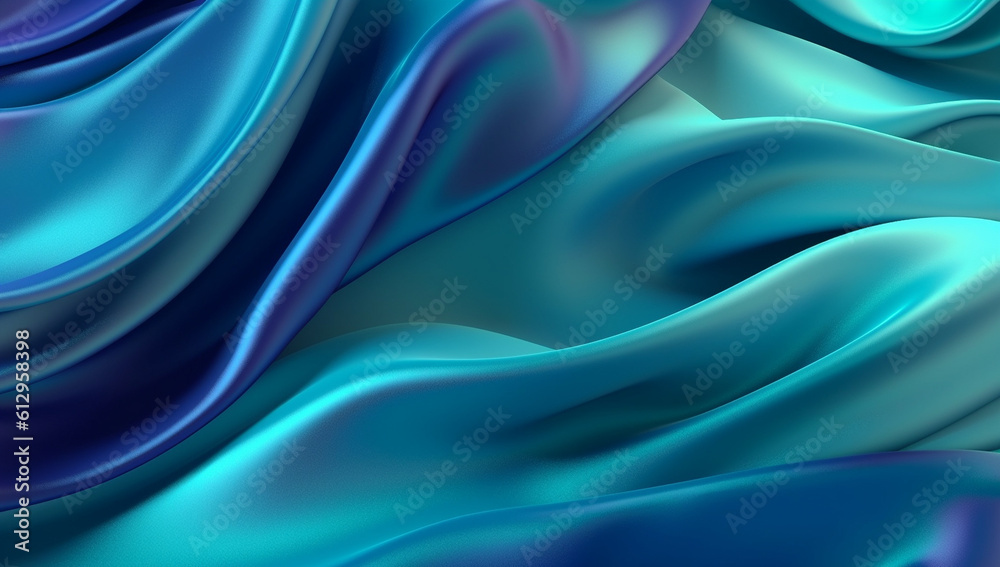 Elegant Harmony: Luxurious Green and Gold Metal Silk Waves, Generative AI Elegant Harmony: Luxurious Green and Gold Metal Silk Waves, Generative AI