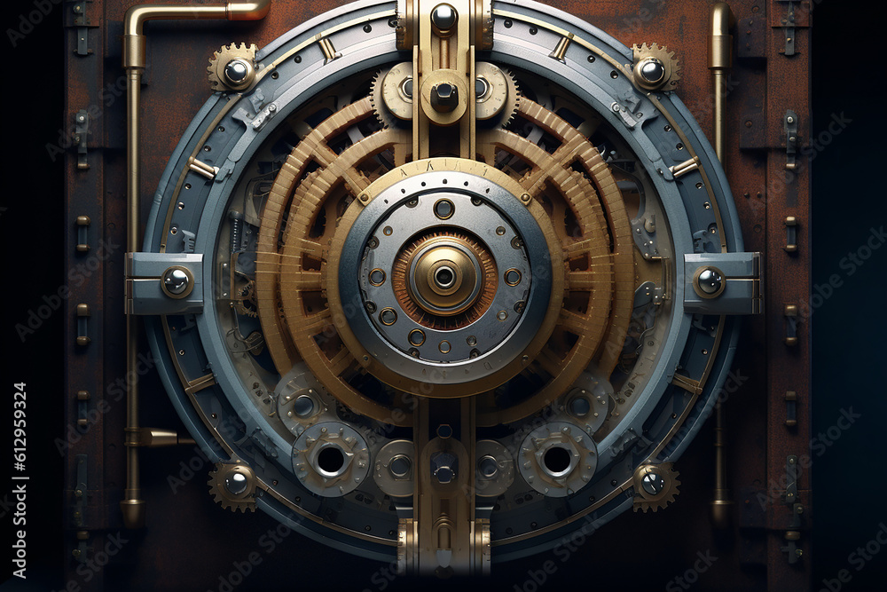 Complexity and elegance of a keyhole's internal mechanism, Generated with AI Complexity and elegance of a keyhole's internal mechanism, Generated with AI