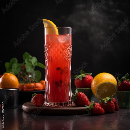 Refreshing Sobolo with Fresh Fruit photo