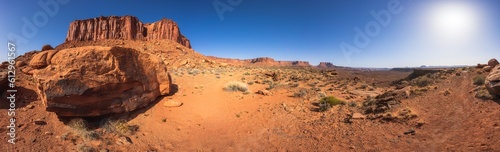 hiking the murphy trail loop in the island in the sky in canyonlands national park, usa photo