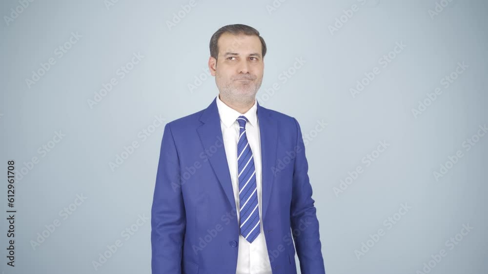 Thoughtful and calculating businessman. Thoughtful and calculating businessman.