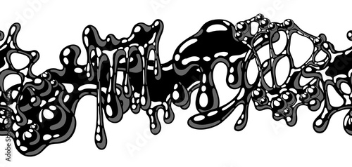 Blots and drips slime pattern. Toxic mucus smudges streaks and blotch.