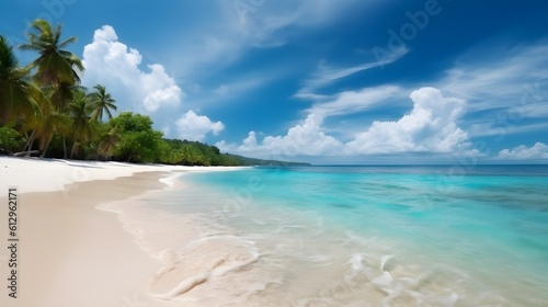 Sandy shores, enchanting tropical beach, pristine sands, and relaxing coastal vibes © Ranya Art Studio