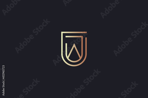 ad letter elegant design modern style creative golden wordmark design typography illustration, line logo ad minimalist