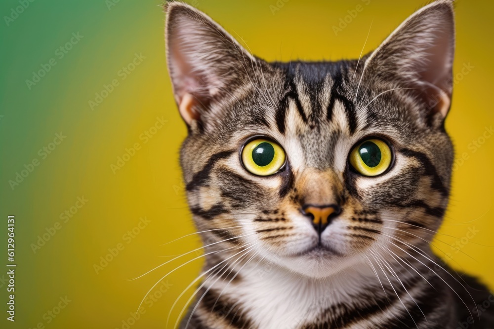 close up of a cats mesmerizing green eyes. Generative AI