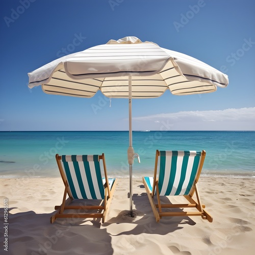 Tropical serenity  sandy beach  majestic skies  and serene beachside bliss