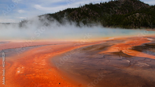 Grand prismatic spring in Wyoming