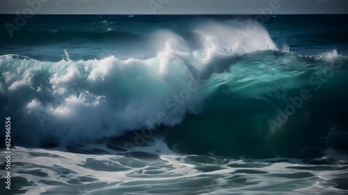 Serene escapades, breathtaking ocean waves, ethereal clouds, and delicate foam © Ranya Art Studio