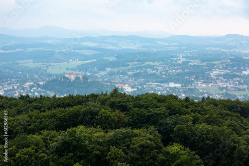 View on the lower Austria landscape near Vienna and Neulengbach at the summer