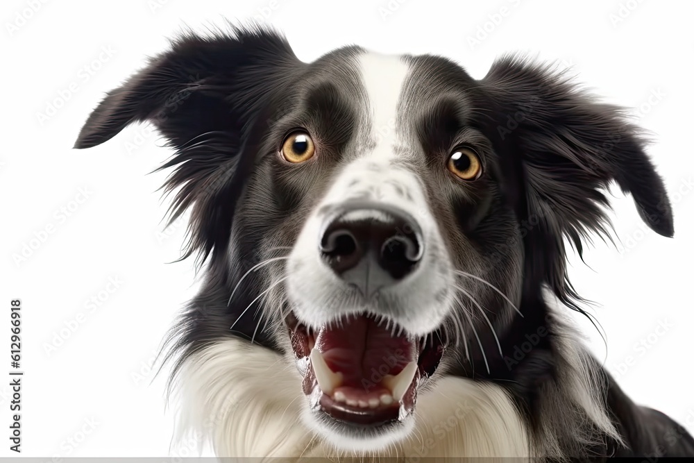 happy dog panting with its mouth open. Generative AI happy dog panting with its mouth open. Generative AI