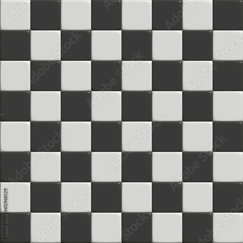 3D rendering checker tiles