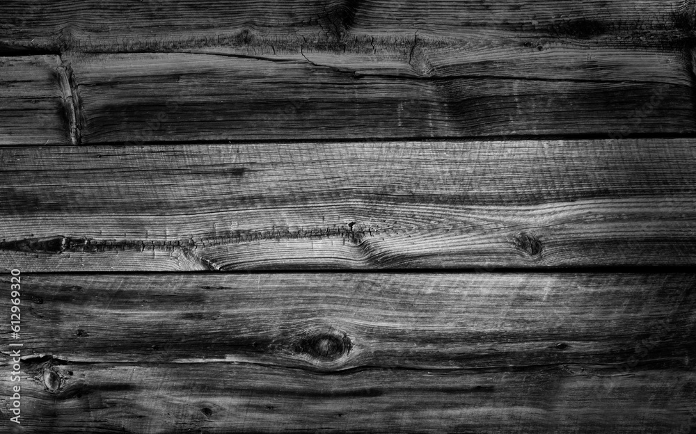 Fototapeta premium Vintage Black and White Wood Background.