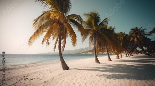 Palmy Trees Dance in Harmony with the Rhythms of the Beach © Ranya Art Studio