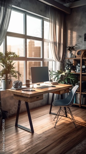 A Minimalist Workspace with Natural Daylight