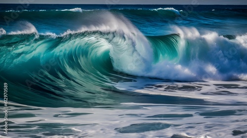 Boundless wonder, picturesque ocean waves, dreamy clouds, and glistening foam © Ranya Art Studio
