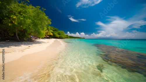Sandy oasis, beautiful tropical beach, soft sands, and serene coastal refuge