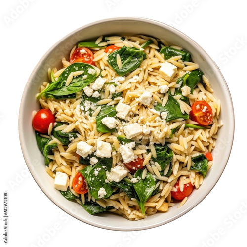Bowl of Orzo Spinach Salad ...