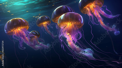 Illuminated Jellyfish Symphony