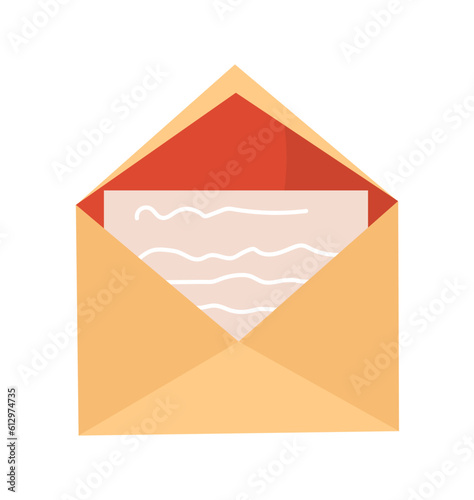 Cute beige envelope vector concept