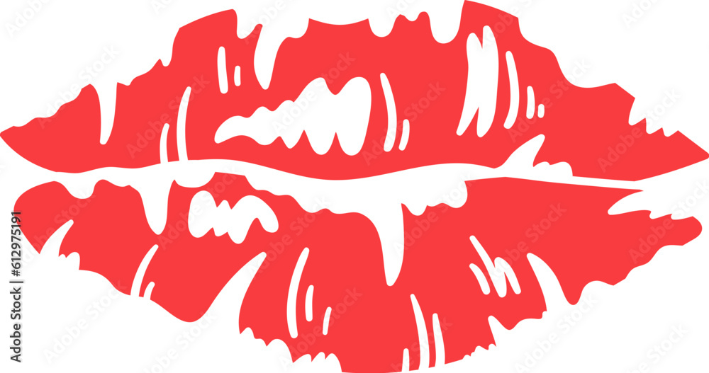 Fototapeta premium Lipstick Kiss Print