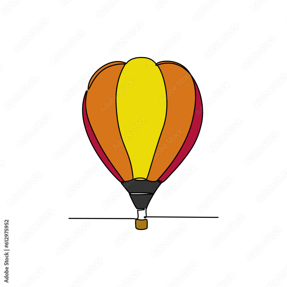 Obraz premium One continuous line drawing of traditional transportation. vehicle design in simple linear style. transportation design concept vector illustration