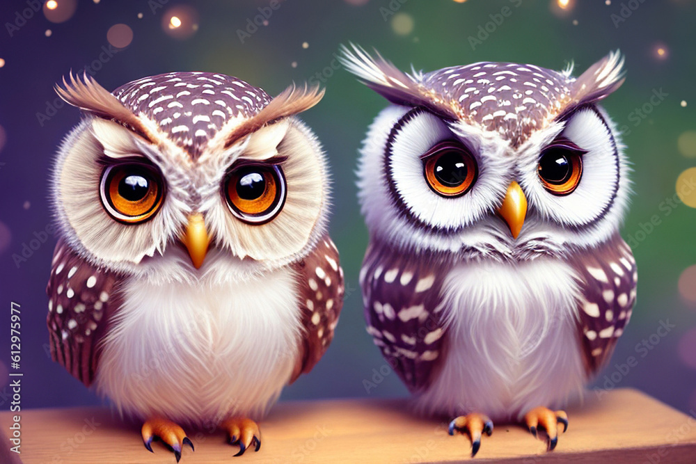 Fototapeta premium two owls