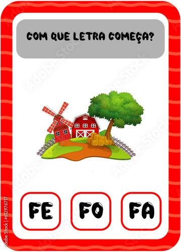 Com que letra começa: F