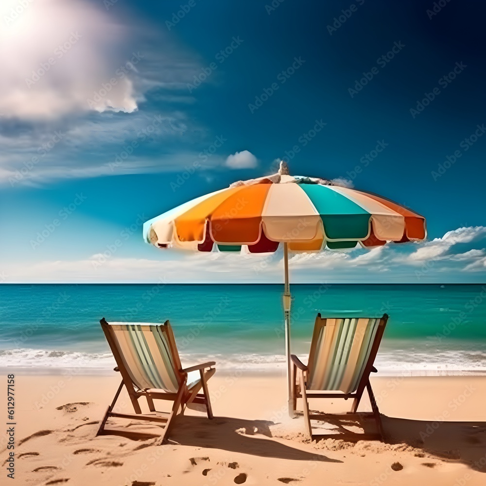 Sunlit seashore, sandy beach, dreamy skies, and sunlit beauty of the seashore