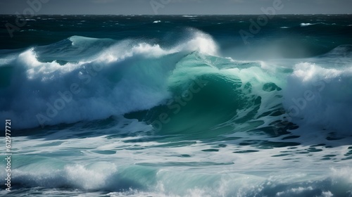 Azure escapes, tranquil ocean waves, dreamy clouds, and delicate foam © Ranya Art Studio