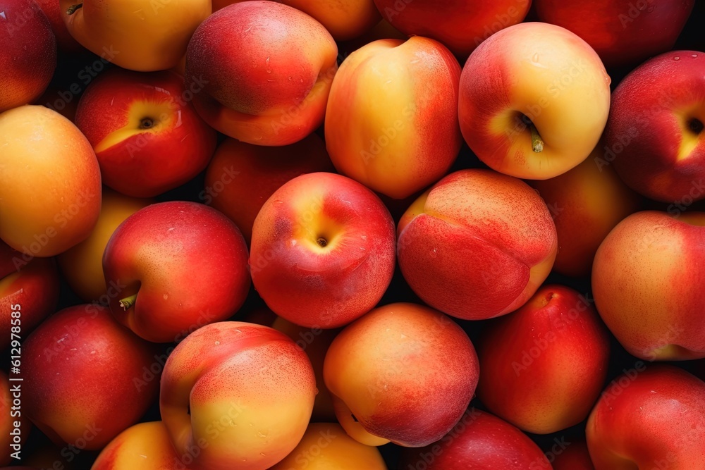 Top Down view of a Pie made of Peaches, Vivid Colors, Studio Photography, Commercial Shot. Generative AI.
Top Down view of a Pie made of Peaches, Vivid Colors, Studio Photography, Commercial Shot. Generative AI.
