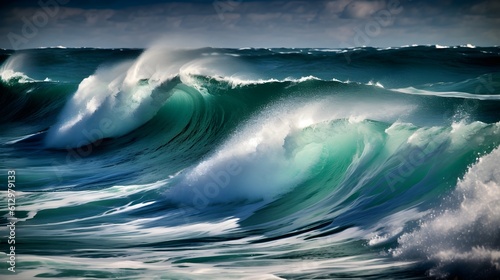 Blissful shores, awe-inspiring sea waves, beautiful clouds, and whirling foam © Ranya Art Studio